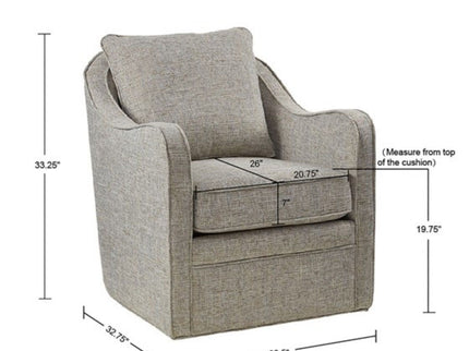 Wide Seat Arm Chair With 360 Degree Rotation