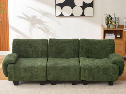 3 Seater Sofa Couch With Curved Armrests