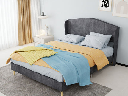 Upholstered Bed, Tufted Headboard, Comfortable Sleep