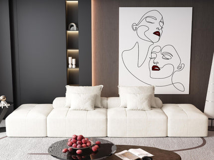Modern Oversized Diy Combination Modular Sectional Sofa With Pillows
