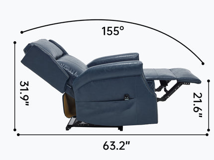 Manual Recliner Chair With Heavy Duty Motion Mechanism, 8 Vibrating Nodes And 3 Massage Modes For Living Room