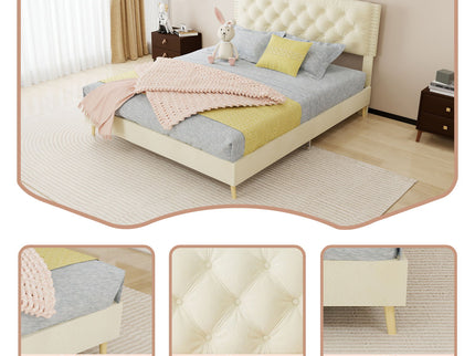 Upholstered Bed With Tufted Headboard