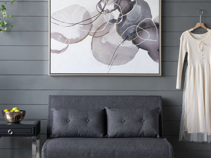 Large Modern Oil Painting, Hand Painted Abstract Watercolor Texture - Multicolor