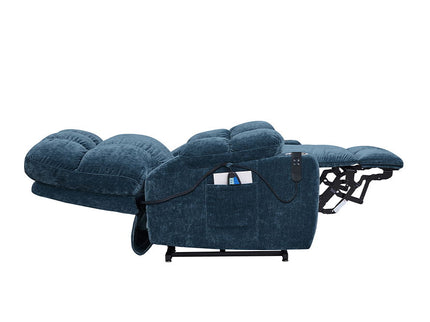 Dual Okin Motor Power Lift Recliner Chair For Elderly Infinite Position Lay Flat 180E Recliner With Heat Massage