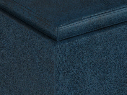 Rockwood - Upholstered Cube Storage Ottoman With Tray