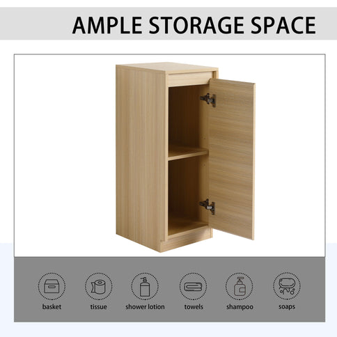 Freestanding Bathroom Vanity With Sink, 1 Small Storage Cabinet, Soft Close Door