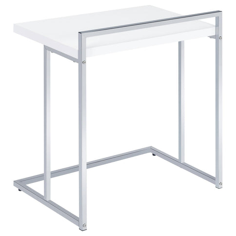 Rectangular Top Snack Table - White