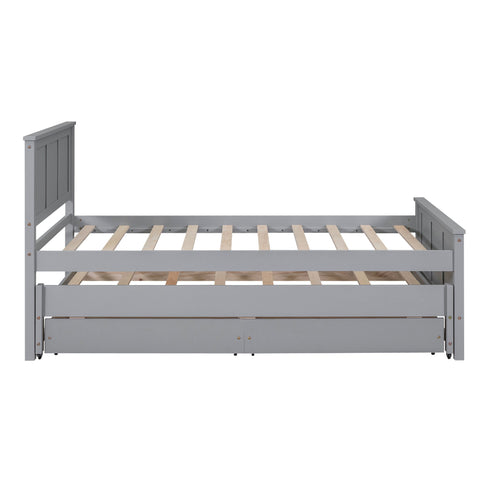 Platform Bed With Trundle And Drawers