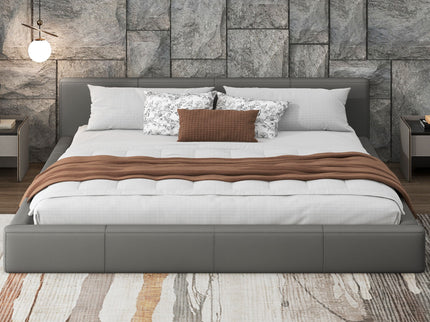 Stylish Upholstered Bed With Birch Wood Frame