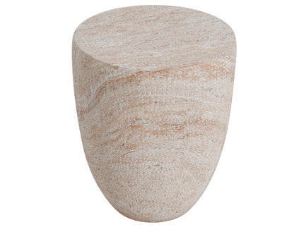 Outdoor / Indoor Lightweight, Concrete Side Table, Travertine - Beige