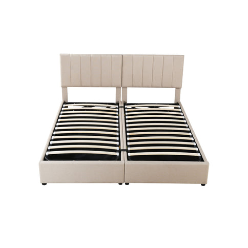 Upholstered Platform Bed With A Hydraulic Storage System