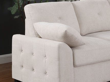 Nyhan - Upholstered Corner Sectional With Pull Out Loveseat And Storaged Chaise
