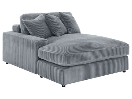 Marcus - Fog Track Arms Reversible Sectional With Pillows - Fog