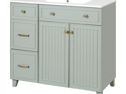 Bathroom Vanity With Sink, Soft Close Doors, Adjustable Shelves