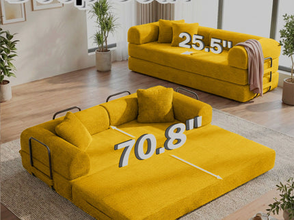 Convertible Sofa Bed With Removable Pillows