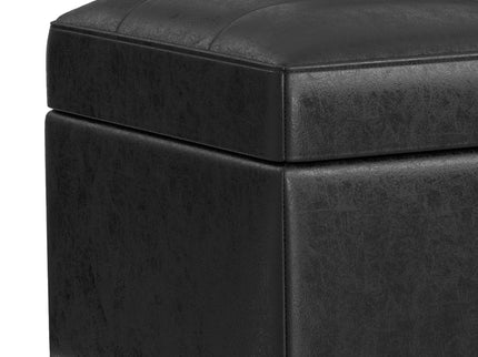 Shay - Large Square Coffee Table Storage Ottoman Mid-Century Style