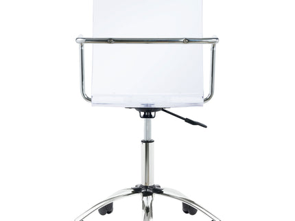 Clear Office Chair With Caster Wheels Futuristic Design, Adjustable Height - Clear