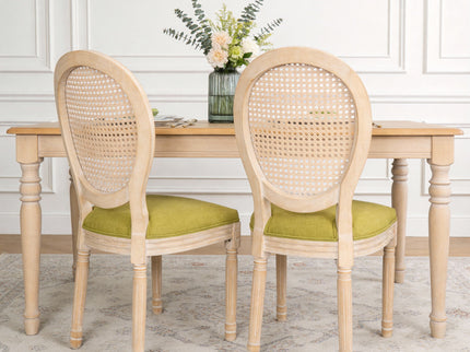 French Country Dining Chairs & Round Back (Set of 2)
