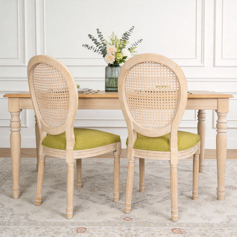 French Country Dining Chairs & Round Back (Set of 2)