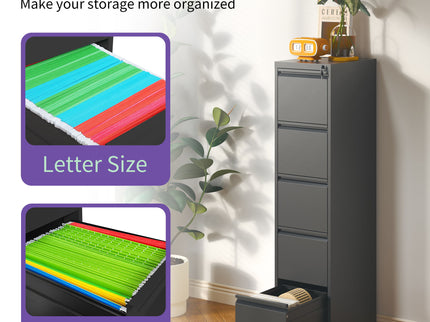 Steel Drawer Vertical File Cabinet With Lock For A4 Legal / Letter Size