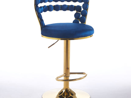 Modern Bar Chair With Iron Tube Legs, Soft Cushions And Comfortable Backrest (Set of 2)