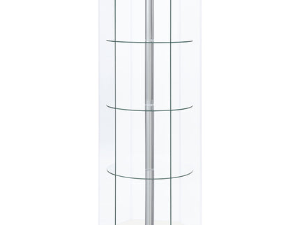 Tenley - 4 Shelf Curio Cabinet With Hexagonal Design