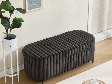Flip Top Storage Bench With Metal Legs
