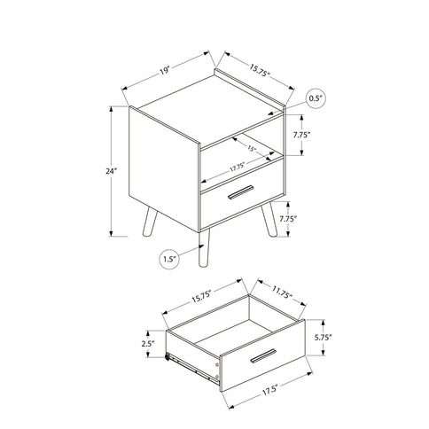 Modern Accent Table With Storage Drawer