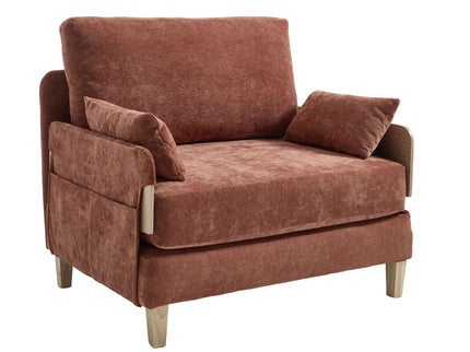 Mid Century Modern Foldable Sofa Bed, 3 In 1 Convertible Sleeper With 3 Pillows