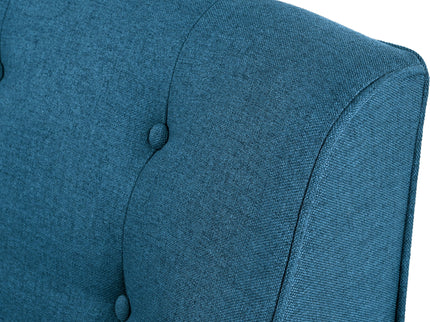 Modern Arm Chair With Tufted Back And Wooden Legs