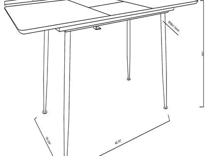Grant - Extension Dining Table With Butterfly Leaf - Gray