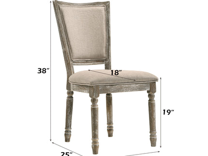 Gabrian - Two Tone, Reclaimed Side Chair (Set of 2) - Beige / Gray