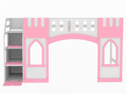 Loft Bed With Storage Staircase And Windows