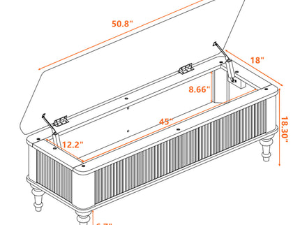 Multi Functional Storage Ottoman Bench
