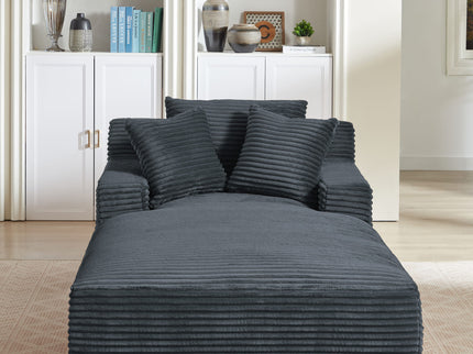Oversized Chaise Lounge Chair Indoor For Living Room - Dark Gray