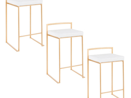 Fuji - Contemporary / Glam Design Counter Stool (Set of 2)