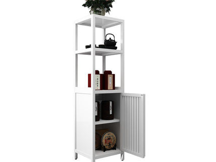 Storage Cabinet With Tall Tower, Multifunctional For Bathroom