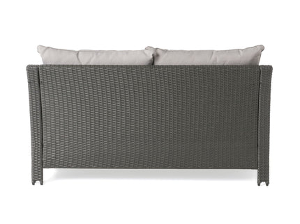 Contemporary Antibes Loveseat & Table Set Outdoor - Gray