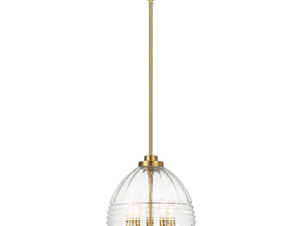 Zen - 5 Pendant Chain Hanging Light - Clear / Gold
