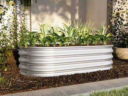 Heavy Duty Galvanized Raised Garden Bed Kit For Vegetables, Flowers & Herbs