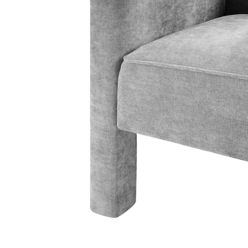 Barrel Accent Chair With Enclosed Arms