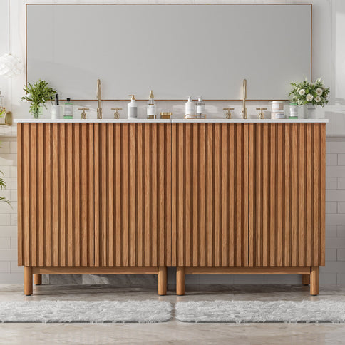 Traditional Bathroom Vanity With Ceramic Sink
