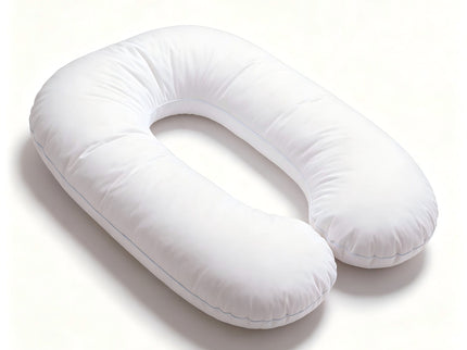 U - Shape Pregnancy Body Pillow For Side Sleeper Support - White