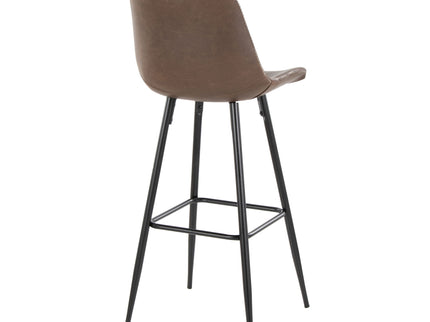 Durango - Industrial / Urban Fixed Height Barstool Square Footrest (Set of 2) - Black / Espresso