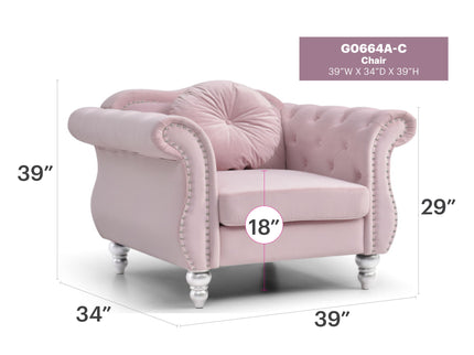Chic Transitional Flared Arm Chair