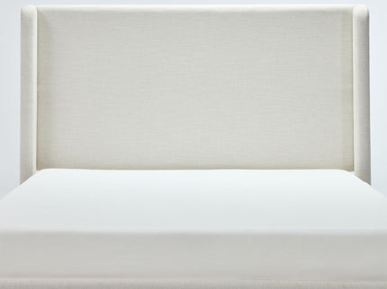 Carmen - Full Size Upholstered Wingback Bed - Ivory