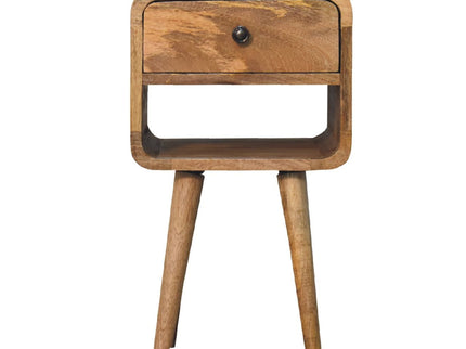 Mini Chestnut Curve Lower Bedside Nifhtstand