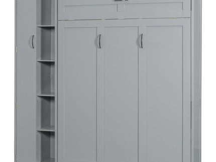 Murphy Wall Bed With Shelves, Wardrobe And LED Lights
