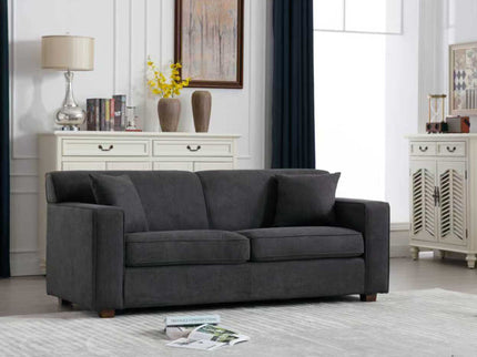 Convertible Sleeper Loveseat & Chair Set With Fold Out Mattress, Loveseat & Chair - Gray