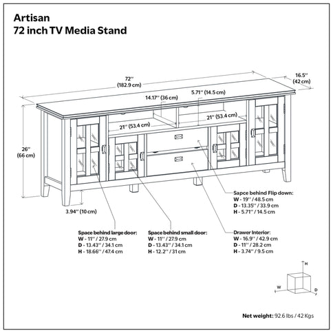 Artisan - TV Media Stand - Gray